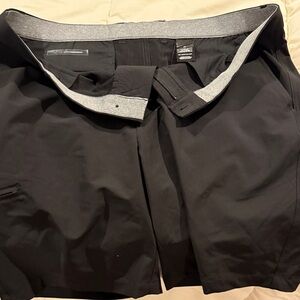 Greg Norman Collection Black Flat Front Shorts